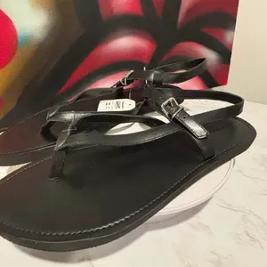 Pilcro Black Leather Thong Sandals EU Size 41 US 10 thumbnail 7