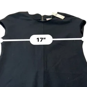 NWT Maeve by Anthropologie Black Cap-Sleeve Seamed Shift Mini Dress Size Medium thumbnail 11