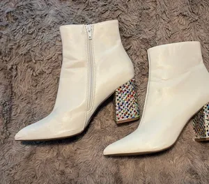 Betsey Johnson Boots Rhinestone Ankle thumbnail 1