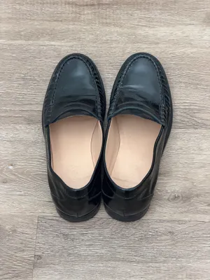 Black Patent Leather Loafers J Crew 8 thumbnail 4