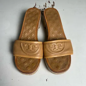 TORY BURCH- Fleming Espadrille Tan Size 11 thumbnail 2