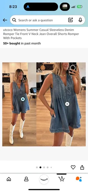 Jean romper  thumbnail 4