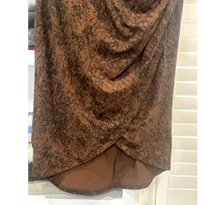 Open Edit Boho Brown Tulip Hem Flowy Knee Length Festival Earthy Skirt S NWT thumbnail 4