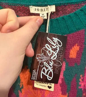 JODIFL Abstract Balloon Sleeve Sweater thumbnail 4