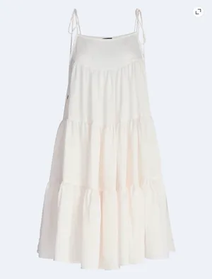 Flowy tier mini dress White Size XS thumbnail 3
