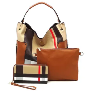 Tartan Plaid Check 3-in-1 Shoulder Bag Set thumbnail 1
