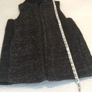 Sherpa shearling fleece teddy bear brown vest Small thumbnail 7