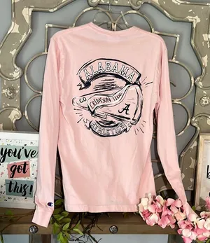 Champion University of Alabama Long Sleeve Tee Cotton Shirt Women Small Football thumbnail 9