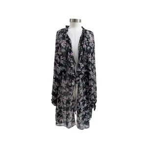 Victoria’s‎ Secret Floral Chiffon Duster Kimono Sheer Boho Cover Up XS/S thumbnail 3