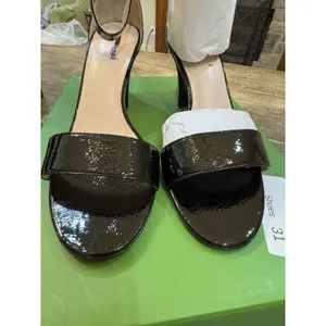 Kate Spade‎ Black Crinkle Patent Leather Sandal Susane Size 8.5 Heeled Formal thumbnail 5