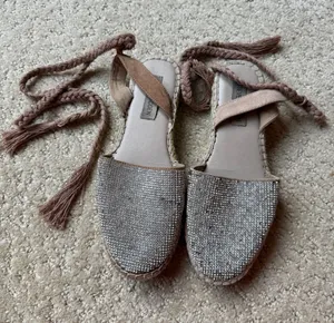 Steve Madden Mesa Rhinestone Espadrille Flats thumbnail 1