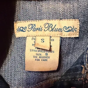 Paris Blues Women Small Blue Denim Trucker Vest Medium Wash Sleeveless‎ Jacket thumbnail 5