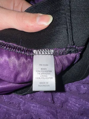 Express Purple Ruffle Mini Skirt Size L Polyester & Spandex thumbnail 5