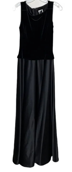 Vintage Tadashi‎ Velvet Dress Black thumbnail 1