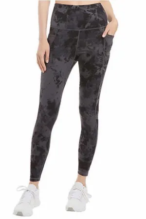 Danskin Ladies High Rise 7/8 Tie Dye Legging with Pockets, Large (12-14) thumbnail 1