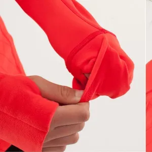 Lululemon Run Toasty Tech Pullover Love Red Size 6 1/4 Zip Running Jacket Shirt thumbnail 3