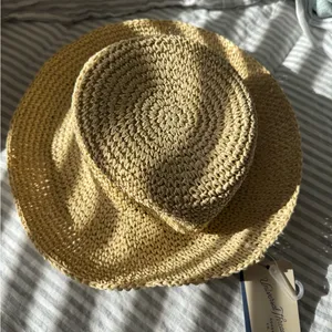 Universal Thread straw crochet bucket hat natural S/am thumbnail 3