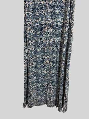 Cynthia Rowley Blue and White Printed Maxi Skirt thumbnail 5