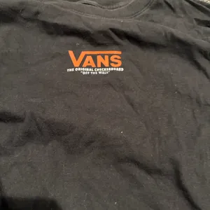 Vans Black Checkered Sleeve Shirt with Red Logo thumbnail 3