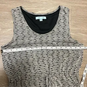 She & Sky Grey and Black Maxi Sun Dress Size Med thumbnail 7