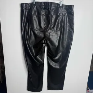 NEW Abercrombie & Fitch Curve Love 90's Straight Ultra High Rise Black 24 Plus thumbnail 6