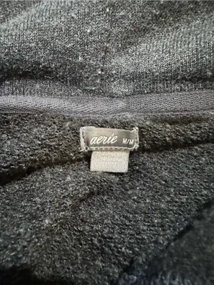 Aerie Oversized Longline Hoodie with Striped Drawstrings – Size M thumbnail 9