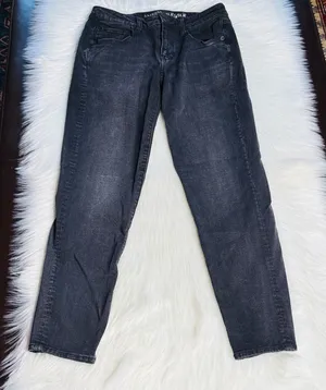 American Eagle Washed Black Mid Rise Skinny Jeans thumbnail 1