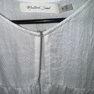 Mustard Seed White Sleeveless Tiered Blouse‎ thumbnail 2