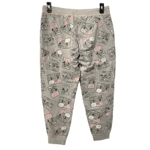 Disney Sleepwear Mickey‎ & Minnie Grey & Pink Sweatpants Women’s Size Large thumbnail 2