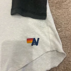Rare Aviator nation Black and White Aspen Jazz Snowmass Long Sleeve Baseball Tee thumbnail 2
