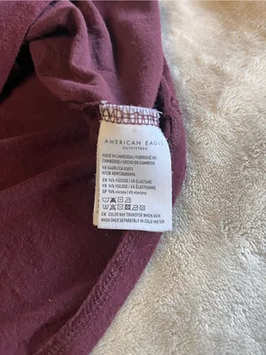 AMERICAN EAGLE Burgundy Soft & Sexy Women’s Henley Sz XS EUC thumbnail 6