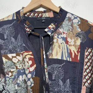Fate Anthropologie‎ Women Cotton Boho Top Small Patchwork Western Prairie thumbnail 5