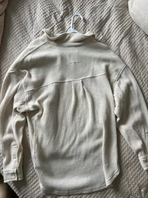 Aerie Waffle Knit Button Down thumbnail 2