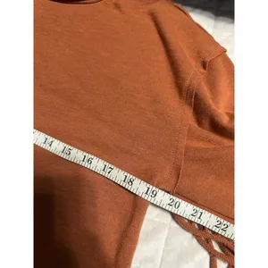 Wrangler Retro Western Fringe Top Women's Size Medium Rust Cowgirl Sweater thumbnail 6