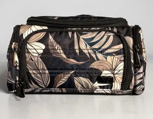Lug Trolley Cosmetic Case Tropical Multi Palm Leaves Floral Makeup Bag thumbnail 1