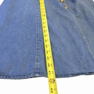Vintage Coldwater Creek Womens Modest Country Denim Maxi Dress Size M Cotton thumbnail 4