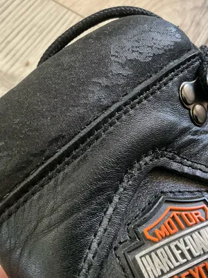 Vtg 90s Harley Davidson motorcycle riding boots women’s black leather grunge thumbnail 10