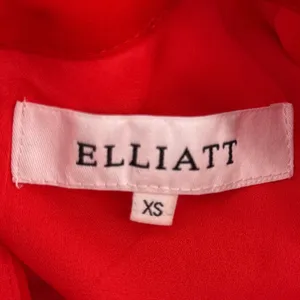 ELLIATT Red Ruffle Mock Neck Tiered Mini Dress Sleeveless XS E2081773 Baby Doll‎ thumbnail 5