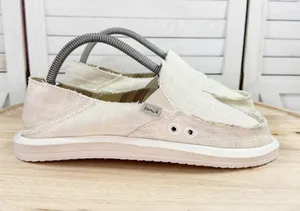 Sanuk Donna Soft Top Hemp Canvas Slip On Shoes Ivory Women Size 8 thumbnail 1