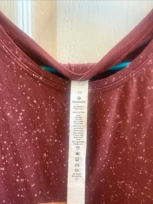 lululemon athletica Maroon Speckled Women's Tank thumbnail 3