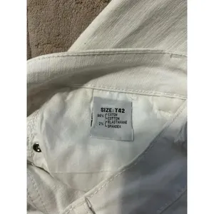 D*Klic White Jeans Size 34 inches Tall Denim Bedazzled Pockets NWT UK thumbnail 9