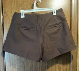 lululemon athletica High-Rise Dark Brown Tailored Shorts thumbnail 1