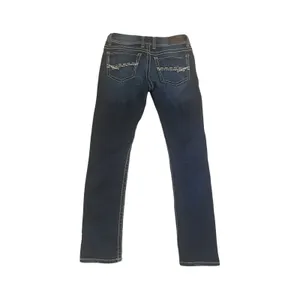 BKE‎ Dakota Straight Leg Jeans Dark Wash Blue Contrast Stitch Womens 28R thumbnail 5