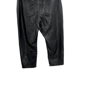 Abercrombie Vegan Leather Ankle Straight Pant Ultra High Rise Black Size 34‎ 18S thumbnail 10