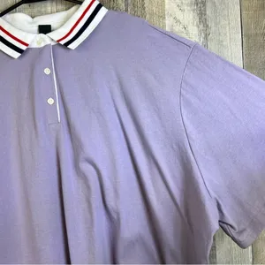 Wild Fable Size 2X Lilac Short Sleeve Cropped Top w/Collar and 3 Button … thumbnail 4