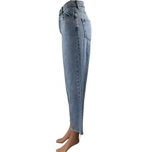 Pacsun Women's Blue High Waisted Frayed Hem Straight Leg Denim Jeans Pants Sz 24 thumbnail 2