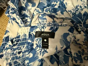 AQUA Dress Blue Floral thumbnail 3