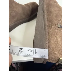 UGG Australia Roslynn 1889 Brown Leather Sheepskin Size 6 Zip Closure Y2K Cozy thumbnail 11