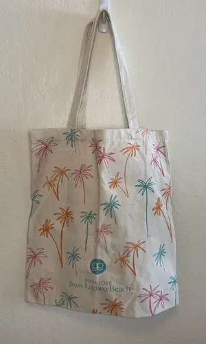 NWOT: Gorjana Palm Tree Prince Canvas Tote Bag thumbnail 1