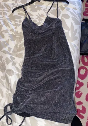 SheIn Sparkly Black Dress thumbnail 1